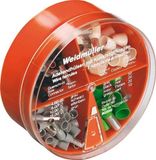 Weidmüller 9025400000 Assortiment adereindhulzen 4 mm², 6 mm², 10 mm², 16 mm² Deels geïsoleerd Grijs, Geel, Rood, Blauw 100 stuk(s) Box