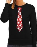 Bellatio Decorations Kersttrui/Kerst sweater kerstmannen - dames XXL