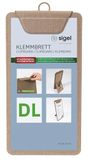 SIGEL KB122 Klembord, DIN lang, beige, met opstelfunctie