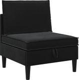 vidaXL Sofa Zwart Fluweel
