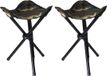 Van Os Visserskrukje - 4x stuks - camouflage - driepoot kruk - opvouwbaar - H40 cm