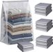 Merkloos / Sans marque Relaxdays Vacuümzakken - set van 12 - 80x100 cm - grijs
