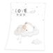 Herding Babydeken, Sleeping Little Bear motief, 75 x 100 cm, polyester, wit