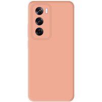 Oppo Rose Pale Siliconen Matte Hoesje voor Oppo Reno 12 Pro