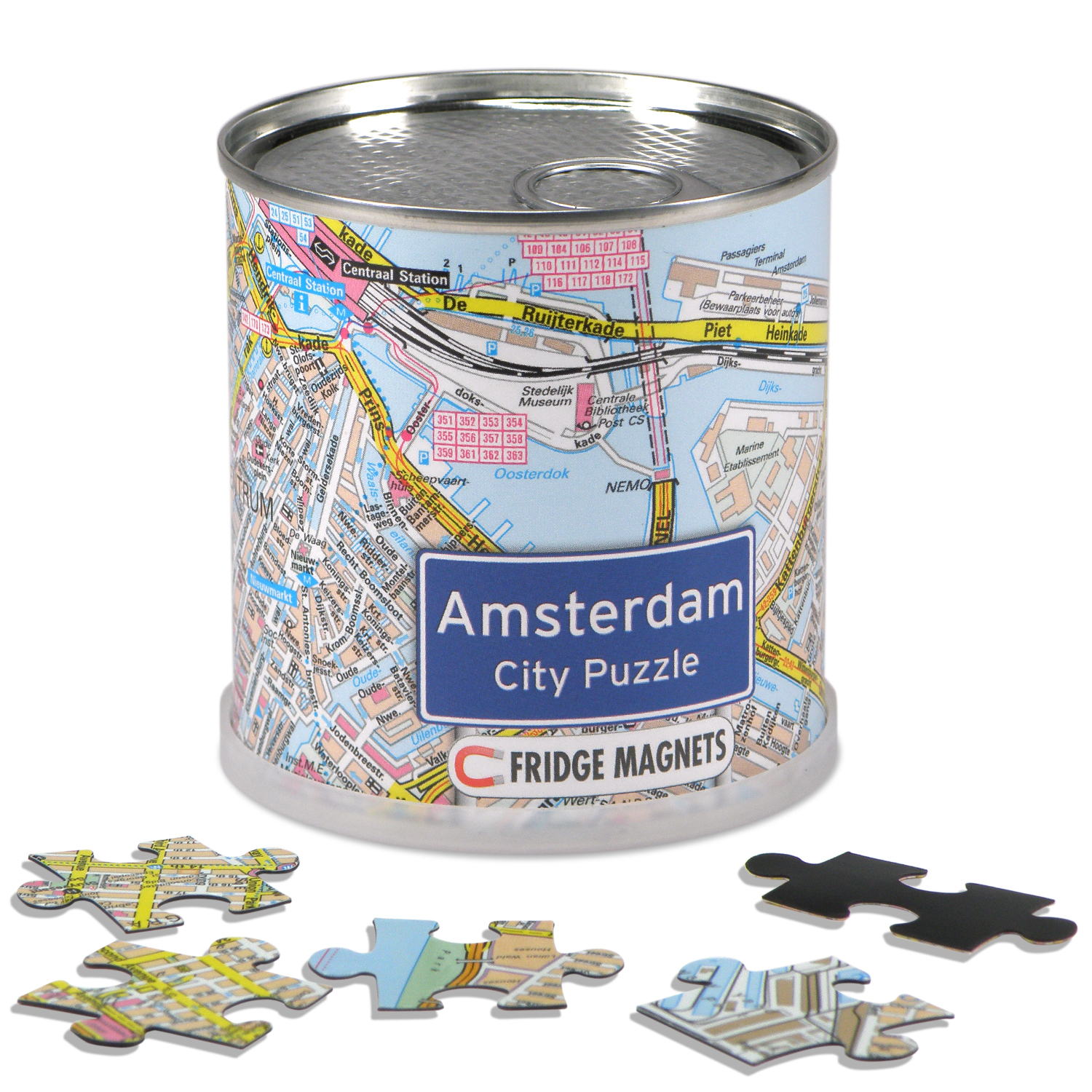 City Puzzle Extragoods Amsterdam city puzzle magnets