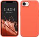 kwmobile telefoonhoesje geschikt voor Apple iPhone 17e / iPhone 16e - Hoesje met siliconen coating - Smartphone case in levendig koraal