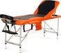 Viking Choice Aluminium massagetafel - 3 segmenten - verstelbaar - oranje & zwart - 212 cm lang