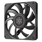 SilverStone Technology Air Slimmer 120 verbeterde prestaties 120 mm slanke ventilator met full-range PWM (SST-AS120B), zwart