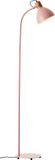 Brilliant Erena vloerlamp 1,5m lichtroze metaal/hout voetschakelaar 1x A60, E27, 40 W