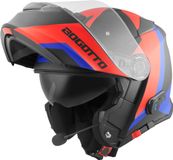 Bogotto V271 BT Zabu Bluetooth helm modulable, noir/rouge/bleu, taille S (55/56)