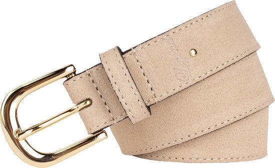 Legend Dames - Leren riem - Crème - 85cm