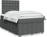 Maison Exclusive - Sommier à lattes de lit avec matelas gris foncé 120x190cm tissu