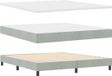 vidaXL Boxspringbed met hoofdeinde, lichtgrijs, 200 x 180 cm, fluweel