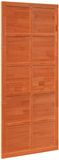 vidaXL - Schuifdeur - 90 x 2,5 x 208 cm - Massief grenenhout - Wasbruin