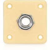 Gear4Music Guitarworks Loaded Square Jack Plate Cream