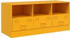 vidaXL TV-meubel - 99x39x44 cm - Staal - Mosterdgeel