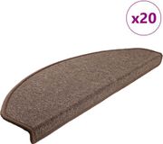 vidaXL - Tapis d'escalier - 20 pièces - 65x24x4 cm - Brun café - Rectangulaire