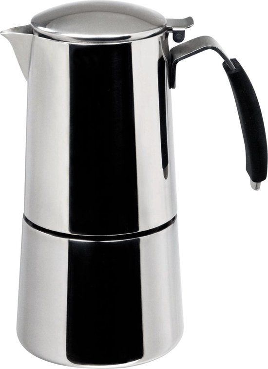 Ilsa Omnia Express Inductie Moka Espresso Maker - 6 Cups - Stainless Steel
