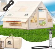 ELONEO Opblaasbare Glampingtent - Campingtent met Luchtframe - 200 cm Stahoogte - UV50