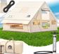 ELONEO Tente de glamping gonflable - Tente de camping avec cadre pneumatique - 200 cm de hauteur sous plafond - UV50