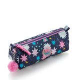 Miquelrius Twinkle Pennenetui, rond etui, ritssluiting van robuust kunststof, metalen handvat, pennenetui, 205 x 60 x 75 mm, Donkerblauw