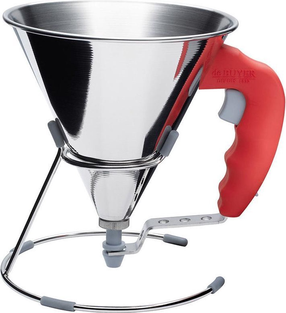 de Buyer De Buyer Kwik Mini Doseertrechter - 0,8L - Rvs - Rood