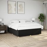 vidaXL Bedframe Stof Zwart 200x200 cm