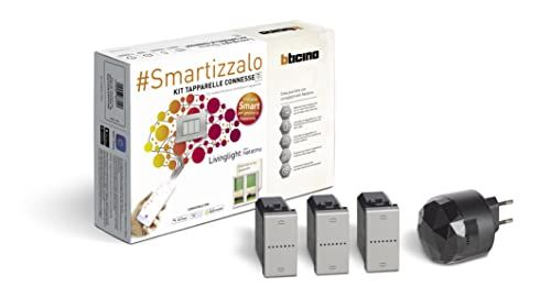 BTicino Livinglight rolluikset SNT3602KIT - Zwart - 3 bedieningselementen - 2022 model