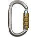 TEUFELBERGER Trilock-karabijnhaak staal ovaal EN 362 zilver/goud openingsbreedte 22 mm
