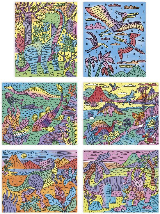 Janod - Schilderset magische dinosaurussen - Les Ateliers du Calme - J07873