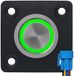 ProRide Interrupteur à pression en métal Panneau encastré 220V ON-OFF - 22mm - avec Câble de connexion - Indicateur LED Vert