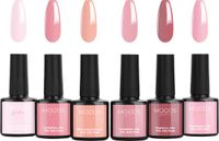 Moods Gellac 6-delige Set - Transparante Gel Nagellak - 8ML - Pink Jelly Nude Edition