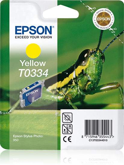 Epson Grasshopper inktpatroon Yellow T0334 - Geel - 17ml