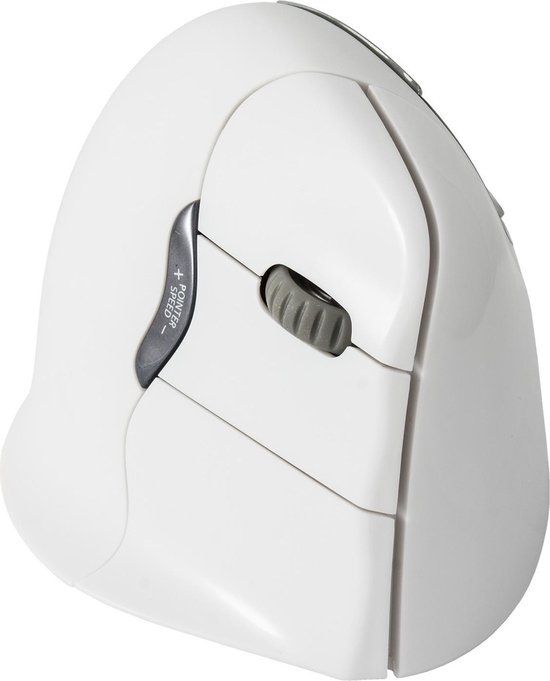 Evoluent 4 Ergonomic Mouse - Medium/Large - Right-Handed - Bluetooth - Gray