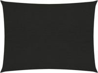 vidaXL Zonnezeil 160 g/m² 5x6 m HDPE Zwart