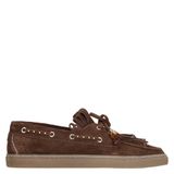 Manfield suède bootschoenen bruin