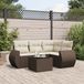 Maison Exclusive - Ensemble de jardin pour le jardin, composé de 5 pièces avec coussins, marron, en polyrotin