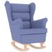 VidaXL Fauteuil 74x90x102 cm tissu bleu jean