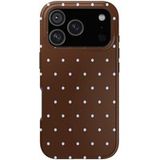 Selencia Vivid Backcover met MagSafe voor de Apple iPhone 18 Pro Max / 17 Pro Max - Happy Dots Chocolate
