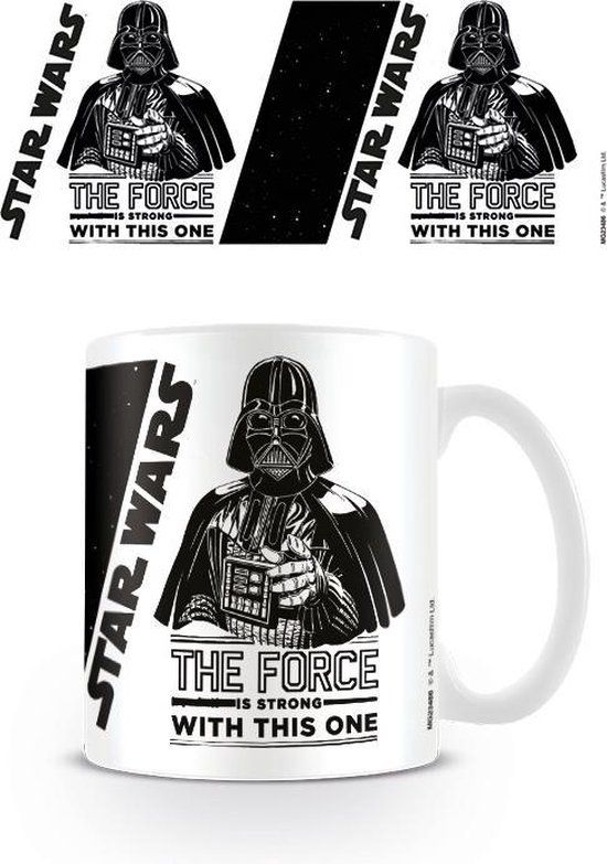 Star Wars The Force Is Strong With This One Unisex Kop - wit/zwart - Standard