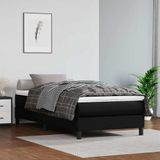vidaXL Boxspringbedframe Kunstleer Zwart 90x190 cm