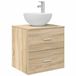 vidaXL Wandgemonteerde Waskom Vanity Sonoma Eiken 49,5 x 35 x 63 cm
