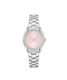 Lacoste Parisienne Qtz Basic Pink Round Dial Dameshorloge | Roestvrij staal Materiaal | Zilveren Band - 2001422