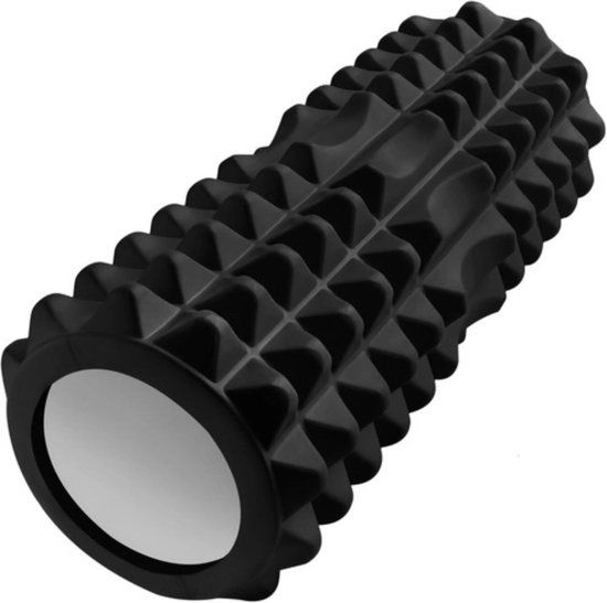 Foamroller - Zwart - 33 cm - Medium Hardheid - Geschikt voor Armen, Benen, Rug, Schouders, Nek
