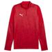 PUMA Maillot d'entraînement teamCUP Fermeture Éclair 1/4 - Rouge/Argenté, pointure X-Small