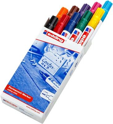 Edding 3300 - Permanent marker - 10 pieces - Aluminium
