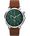 Timex Marlin 40 mm herenhorloge - Bruin lederen tweedelige band met snelsluiting, roestvrijstalen kast met groene wijzerplaat, TW2W51000