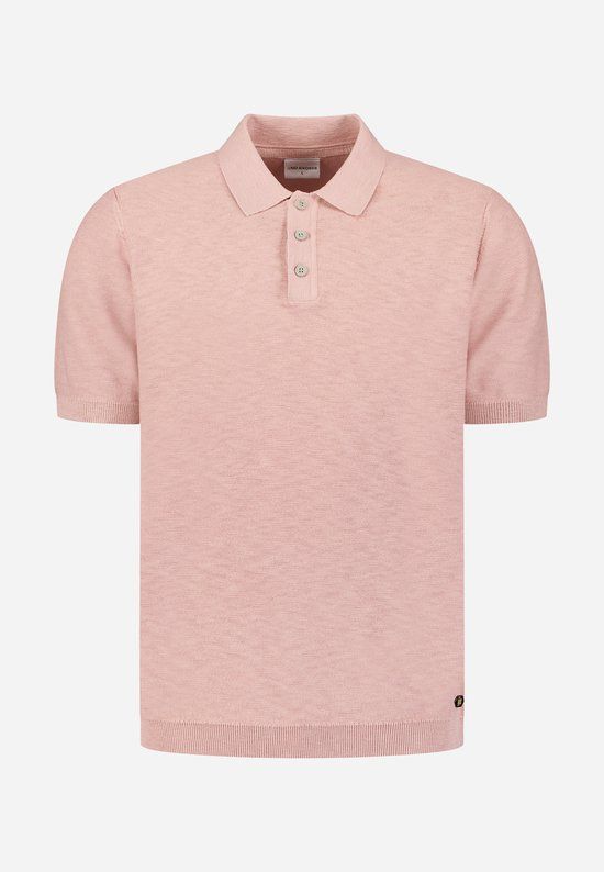 No Excess Gebreide slub polo met knopen