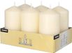 Conpax Candles Stompkaarsen/zuilkaarsen set van 6x - creme wit - D6 x H12 cm - 24 branduren
