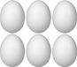Merkloos Piepschuim eieren - 6x st - H8 cm - wit - paaseieren - hobby DIY - knutselen - beschilderen - Pasen